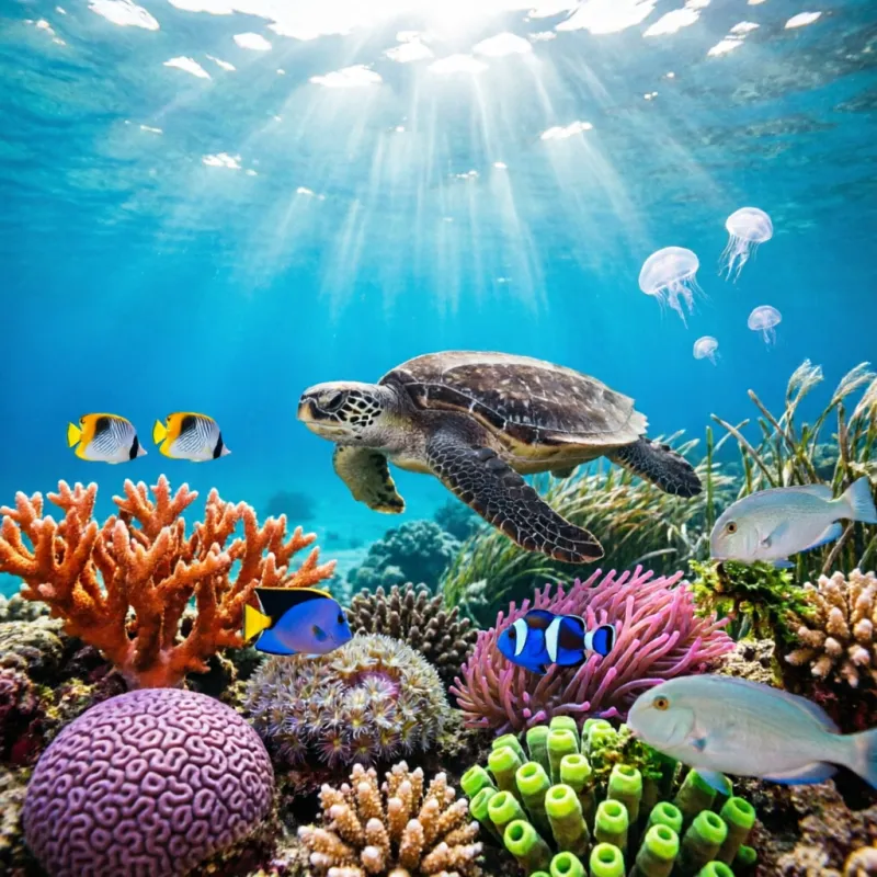 Underwater coral reef